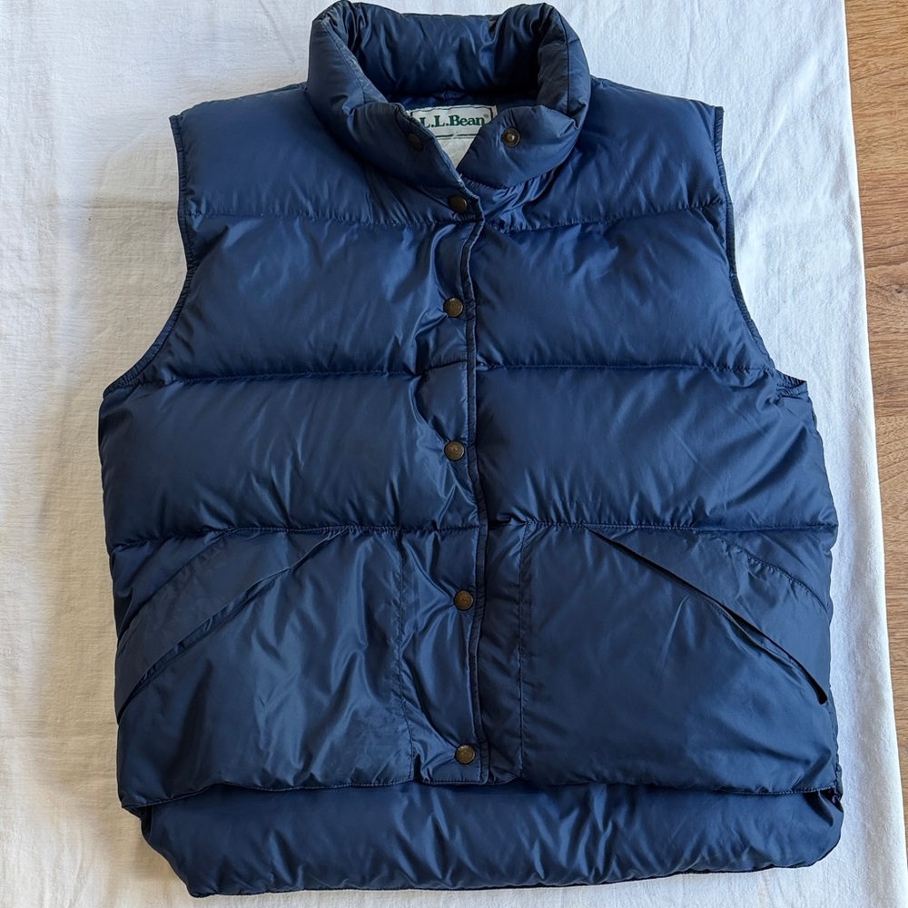L.L. Bean Women’s Navy Quilted Down Puffer Vest M